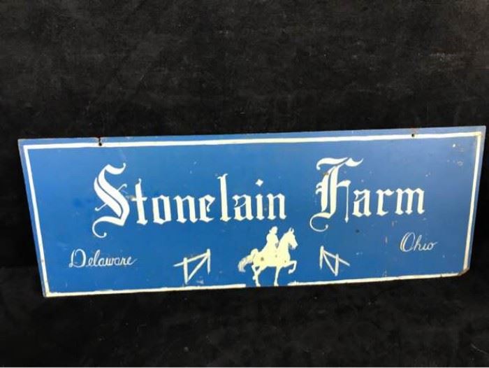  Twosided Stonelain Horse Farm Sign