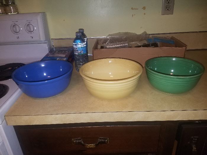 Variety of pottery bowls