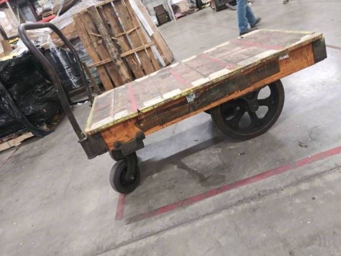 Old Wooden Warehouse Cart