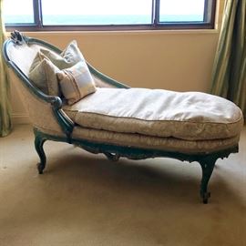 19th Century French Rococo Down Chaise