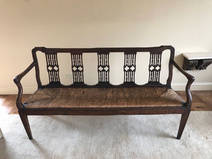 Early 19th Century Fruitwood Bench