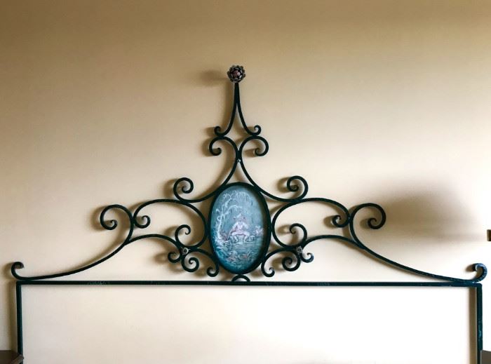 Wrought Iron Chinoiserie King Headboard