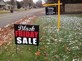 Look for Black Friday Sale sign