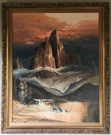Landscape painted on Viktoria Maltuch canvas, signed 
