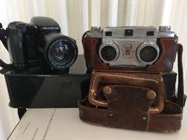 Olympus ED 35-180 camera,  Wollensak, Stereo 10 camera.