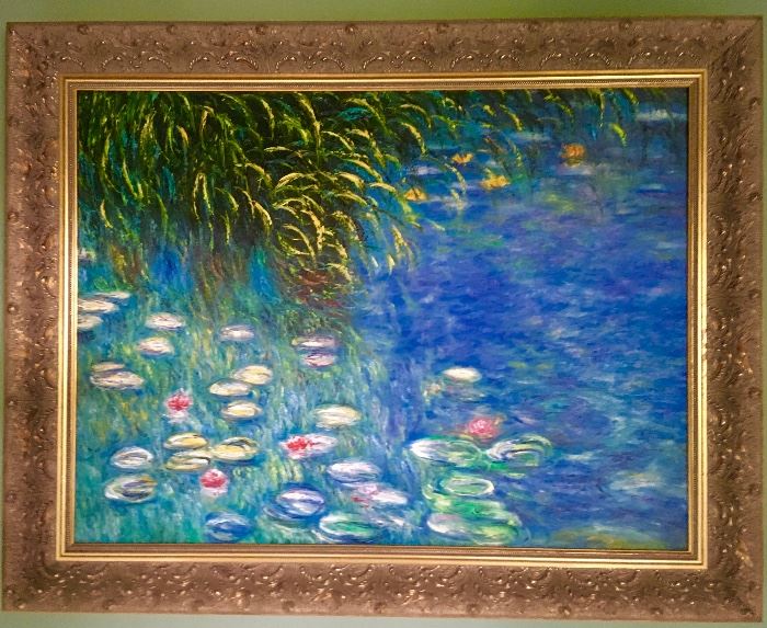 "Waterlilies", oil on canvas