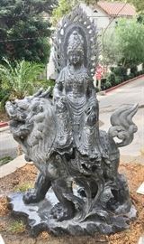 Bodisattva, from Hand Carved Chinese Black Granite.....5 1/2' Tall, 4' Wide
