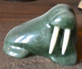 Miniature Hardstone Walrus