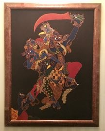 Framed Batik Warrior 