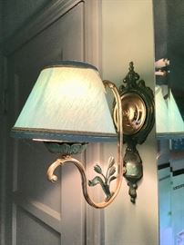 Brass and Art Metal Wall Sconce