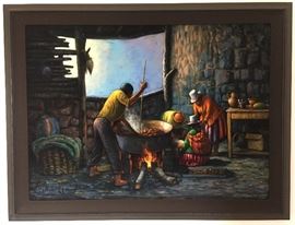 A. Medina, acrylic on velvet, 32"x24"
