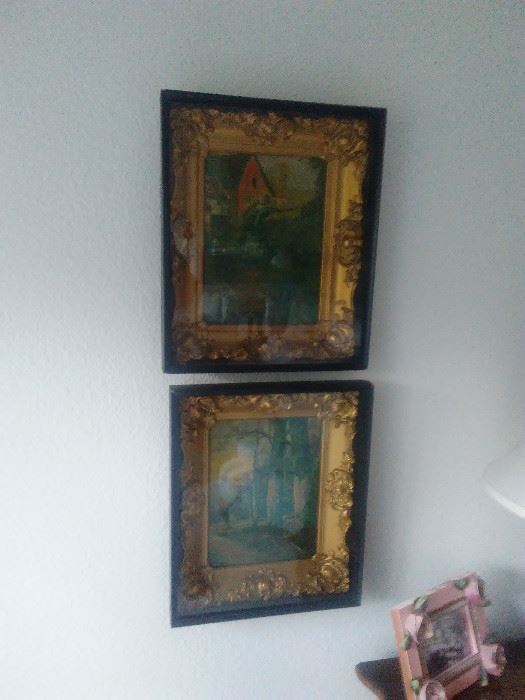 Pair of Clossons Art Gallery Framed Paintings