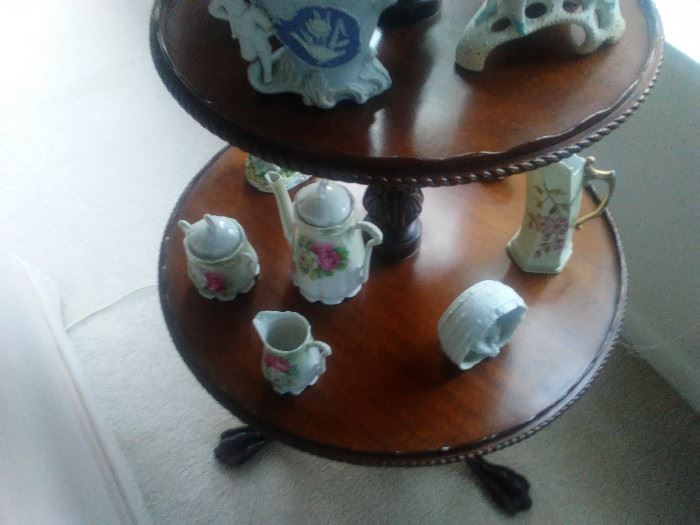 Collection of bisque porcelain.