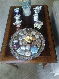 Collection of French Enamel; English Enamel Battersea & Halcyon Days Boxes; Limoges Boxes