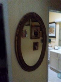 OLD OVAL WALL MIRROR