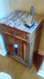 French Marble Top Nightstand