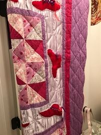 How about this silk red hat quilt! Great shape and beautiful colors too