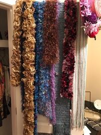 wild and funky one of a kind hand made scarves . the owner has great taste and lots of talent