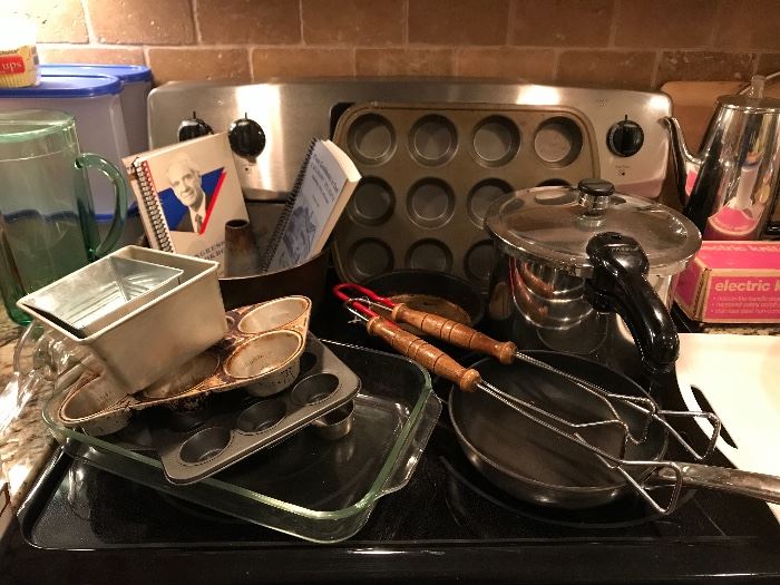 lots of bakeware and a few good pans