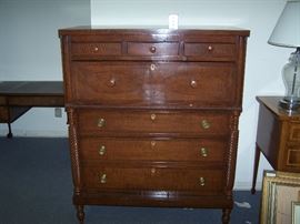 TIGER MAPLE & WALNUT BUTLER'S DESK