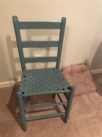 #40	Blue woven dining chair	 $30.00 	