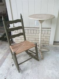 Rocker, vintage wooden stand / table