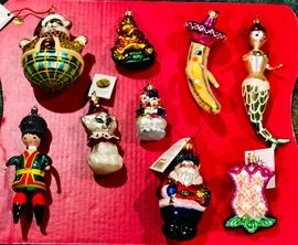Christopher Radko and Vintage Italian glass ornaments