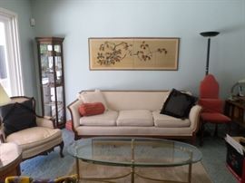 Circa 1870 newly upholstered sofa