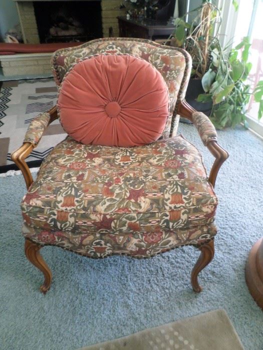 Newly upholstered Louis XV style armchair,early 20th century