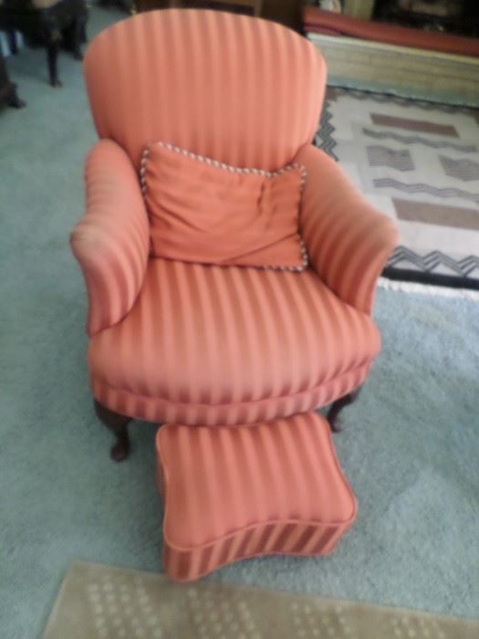 Cogswell Bergere with matching footstool circa 1925