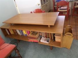 Mid-Century teak  multilevel  desk  designed by  Milo Baughman