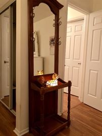 Antique Hall Tree Mirror/Table