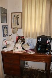 Sewing Desk And Machines