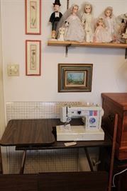 Necchi Sewing Machine And Table