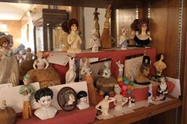 We have a nice collection of Porcelain Half Dolls, Brush Dolls