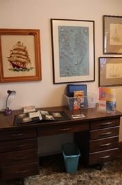 Office Desk, Commerative Stamp Collection, Chesapeake Bay Map And More