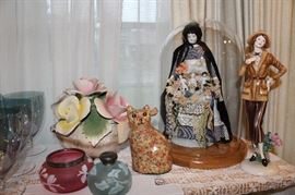 Capodimonte, Cameo Glass, Beautiful Vintage Peddler Doll