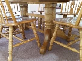 A look at the base of the dining table