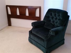 Recliner and mid-century headboard