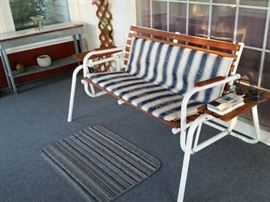 A comfortable glider for the patio