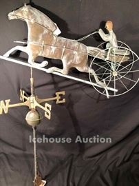 Vintage copper weather vane