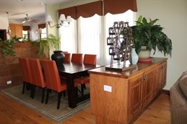 Pottery Barn Benchwright Extending Dining Table & 8 Pottery Barn Grayson Chairs. Chairs are sold separate from table .