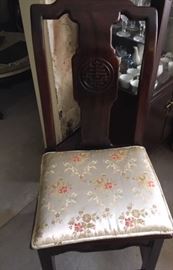 8 chairs with large matching dining table