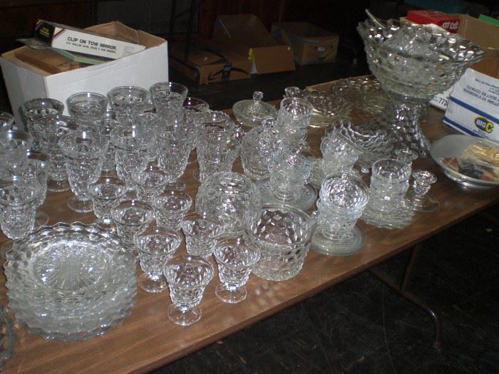 large lot of Fostoria American glass