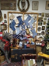 Handmade Christmas stockings from jeans!