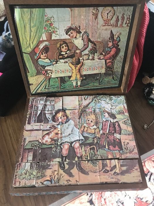 Antique Victorian puzzle in original box