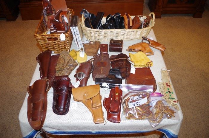 gun leather table