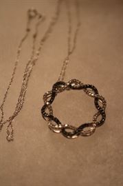 Black Diamond 14K Necklace 