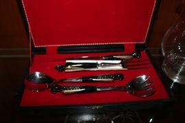 SAID & ALFRED HADDAD JEZZINE LEBANESE BIRD FLATWARE Serving Set 