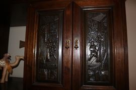 19th Century Hand Carved Chinese Cabinet 